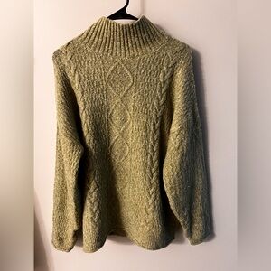 Mock turtleneck, heavy sweater